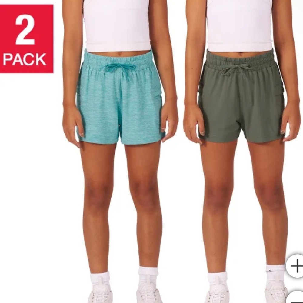 Soybu Girls Blue and Green Cargo Knit Shorts size Small